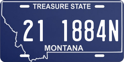 MT license plate 211884N