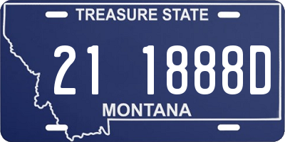 MT license plate 211888D
