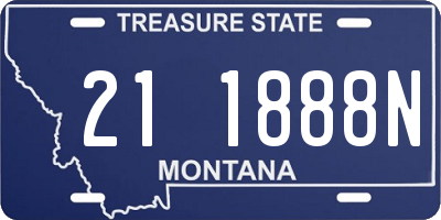 MT license plate 211888N