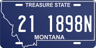 MT license plate 211898N
