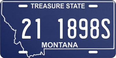 MT license plate 211898S