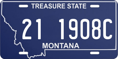 MT license plate 211908C