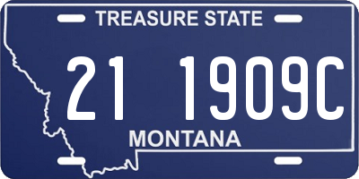 MT license plate 211909C