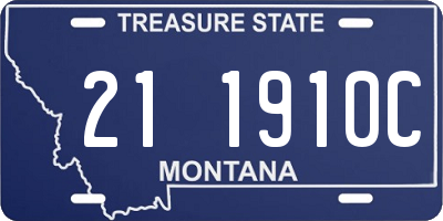 MT license plate 211910C