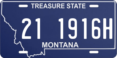 MT license plate 211916H