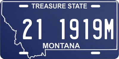 MT license plate 211919M