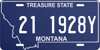 MT license plate 211928Y