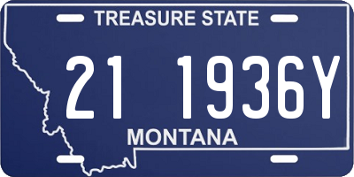MT license plate 211936Y