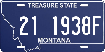 MT license plate 211938F