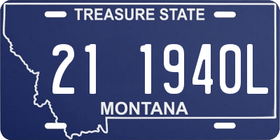 MT license plate 211940L