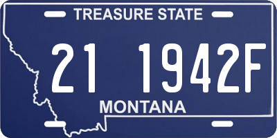 MT license plate 211942F