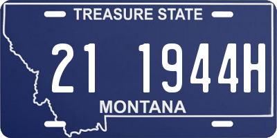MT license plate 211944H