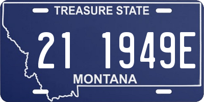 MT license plate 211949E