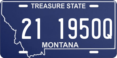 MT license plate 211950Q