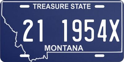 MT license plate 211954X
