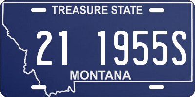 MT license plate 211955S