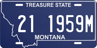 MT license plate 211959M