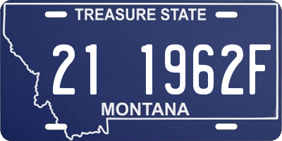 MT license plate 211962F