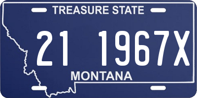 MT license plate 211967X