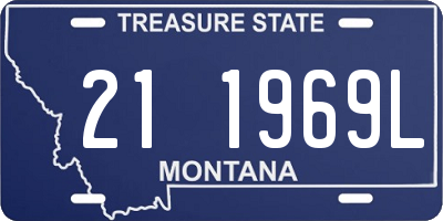 MT license plate 211969L
