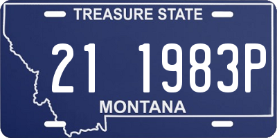 MT license plate 211983P