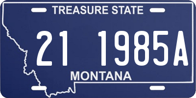 MT license plate 211985A