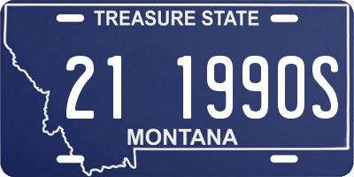 MT license plate 211990S