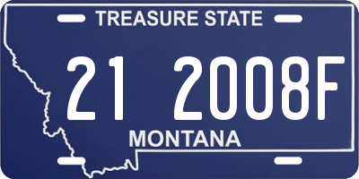 MT license plate 212008F