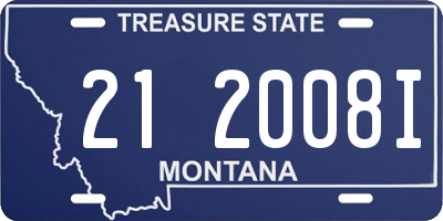 MT license plate 212008I