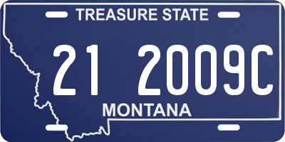 MT license plate 212009C