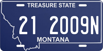 MT license plate 212009N