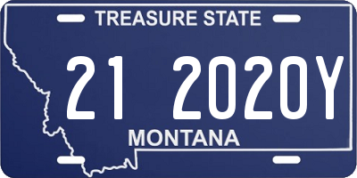 MT license plate 212020Y