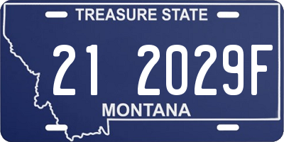 MT license plate 212029F