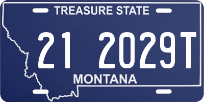 MT license plate 212029T