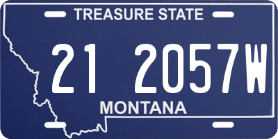 MT license plate 212057W