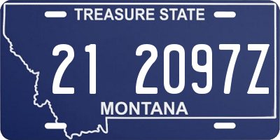 MT license plate 212097Z