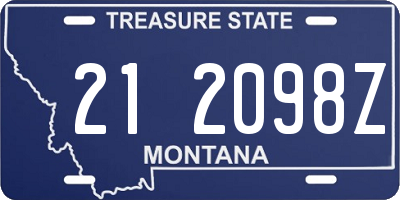 MT license plate 212098Z