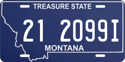 MT license plate 212099I