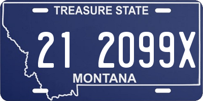 MT license plate 212099X