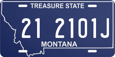 MT license plate 212101J