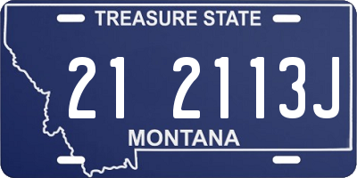 MT license plate 212113J