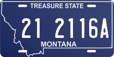 MT license plate 212116A