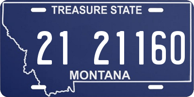 MT license plate 212116O