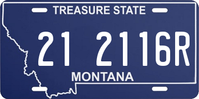 MT license plate 212116R