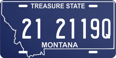 MT license plate 212119Q