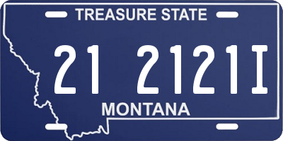 MT license plate 212121I
