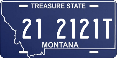 MT license plate 212121T