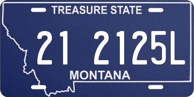MT license plate 212125L