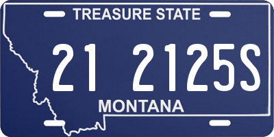 MT license plate 212125S