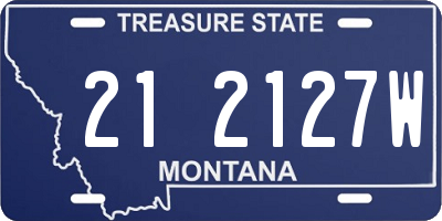 MT license plate 212127W